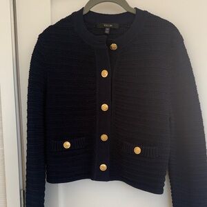 Toccin Navy Cardigan with Gold Buttons